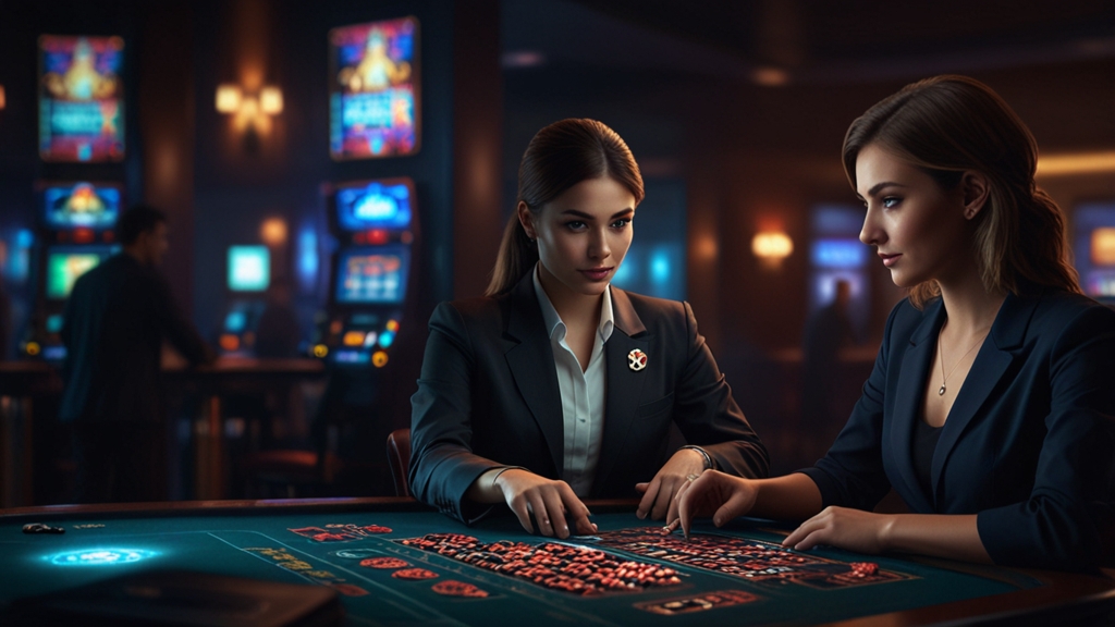 Player completing a casino deposit on a glowing cashier screen