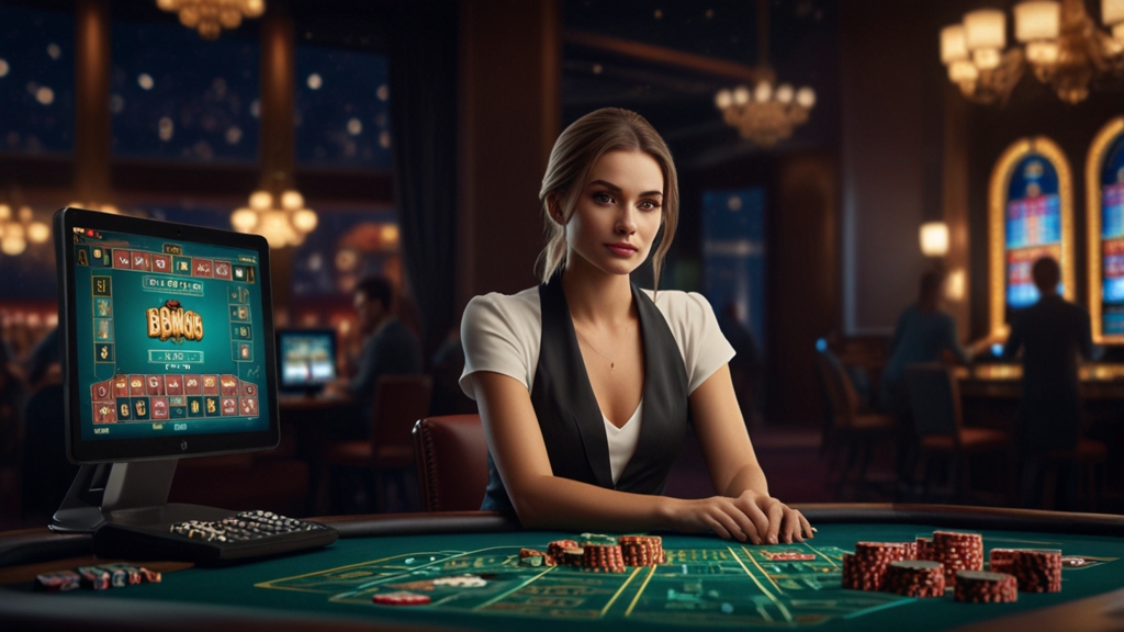 Player entering a bonus code at a casino registration desk