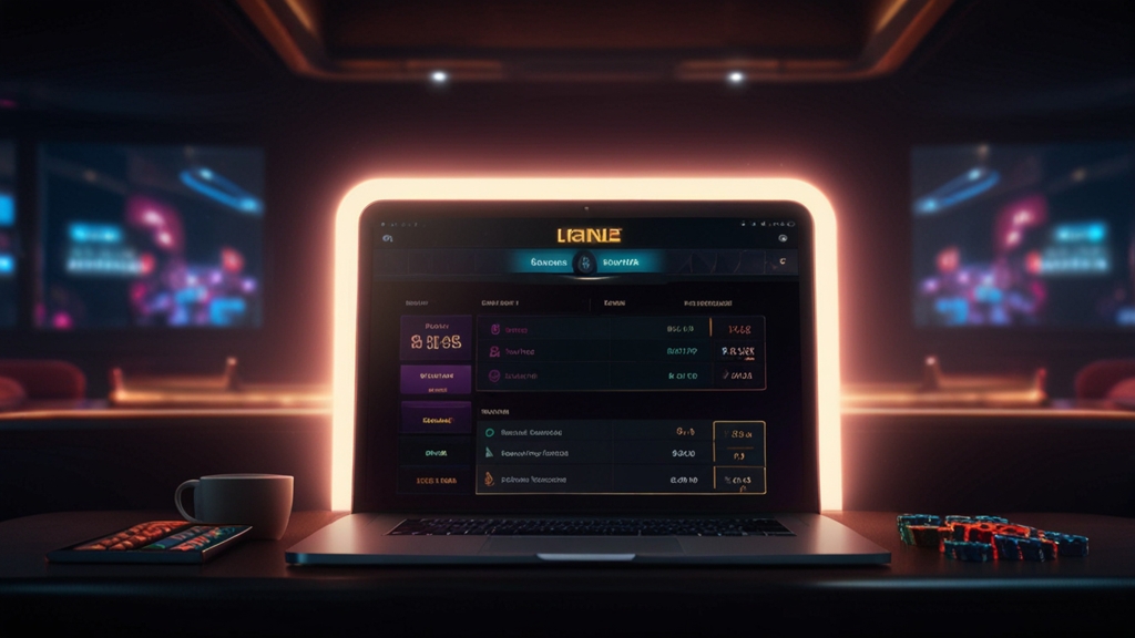 Casino screen showing login and register options beside each other