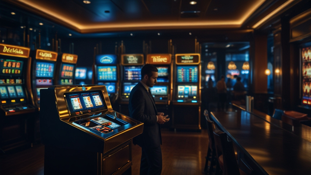 Dark casino cashier screen showing payment methods and currency icons